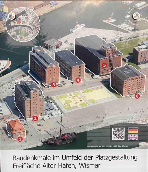 Meerblick, Balkon Und Private Sauna Im Historischen Getreidespeicher Wismar Bagian luar foto